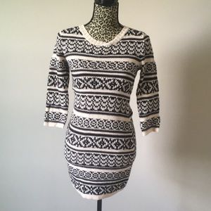 3/4 length sleeve sweater dress